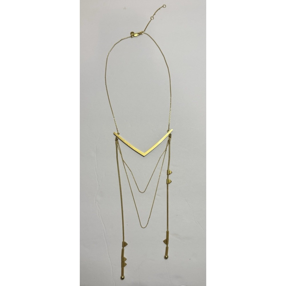 Madewell Tiered Statement Necklace Matte Gold